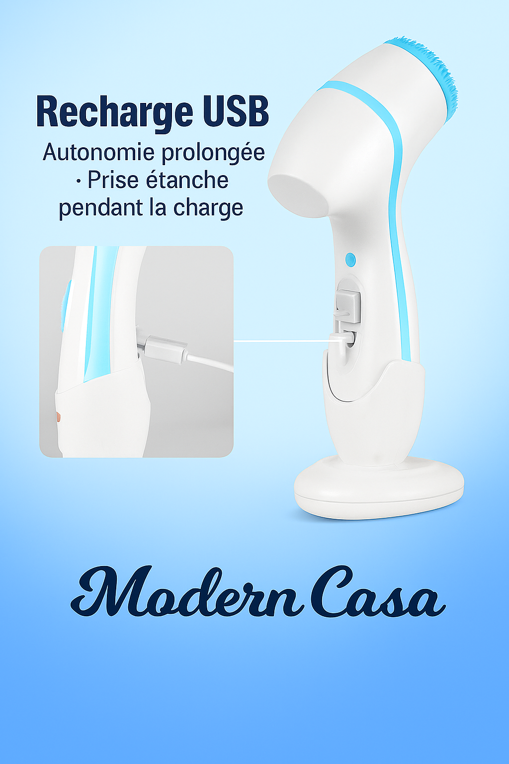 🧼 Brosse Nettoyante Visage 3‑en‑1
