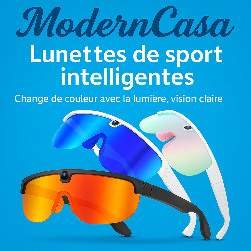 Lunettes Sport I.A ⚡Haut-parleurs & Caméra