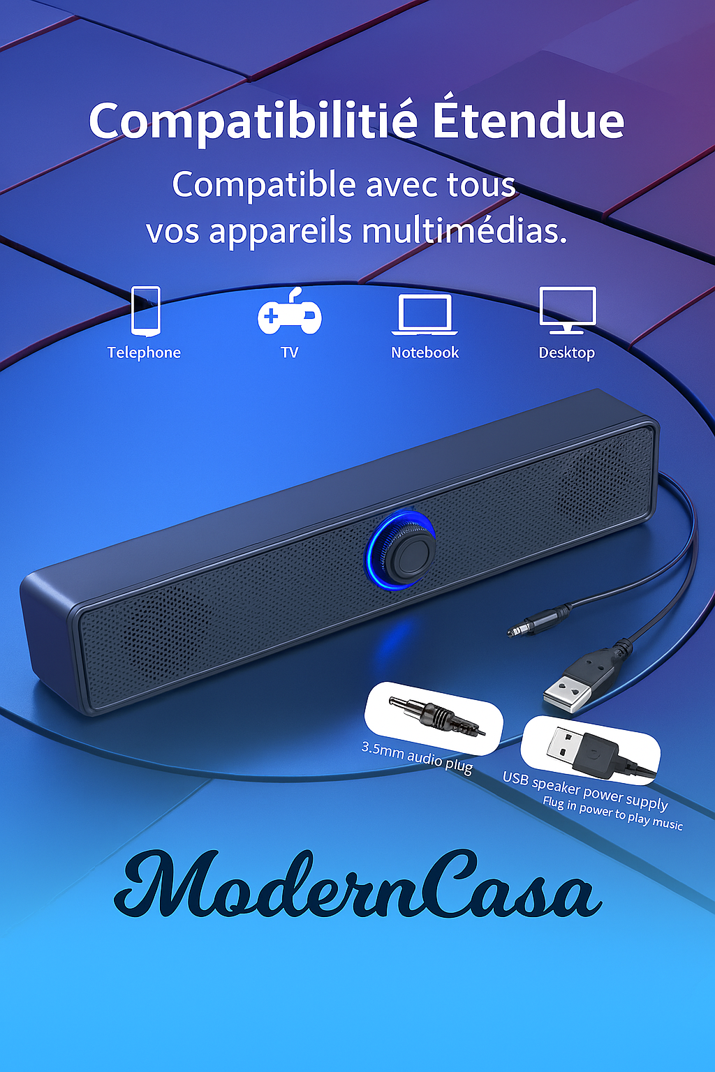 Barre d'enceinte compacte 🎵