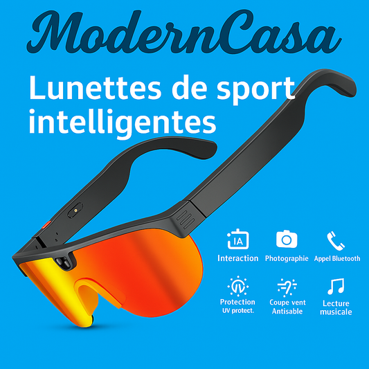 Lunettes Sport I.A ⚡Haut-parleurs & Caméra