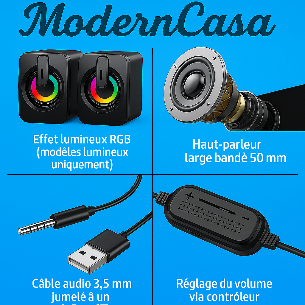 Mini Baffe de Son 🎵 (USB LED)