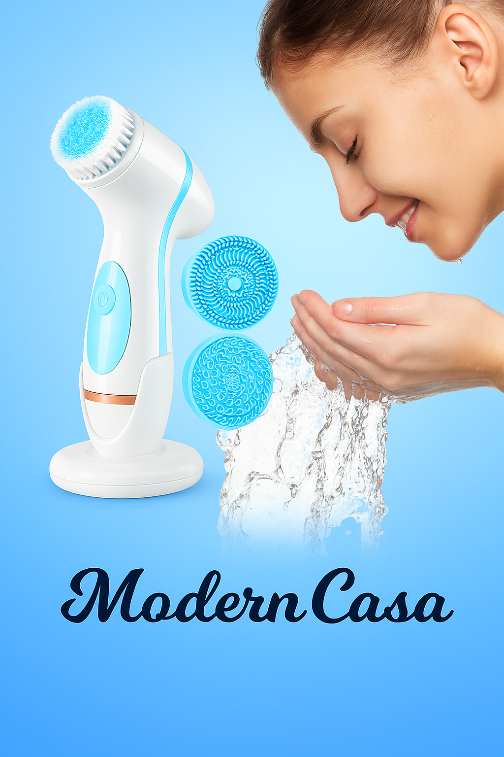 🧼 Brosse Nettoyante Visage 3‑en‑1