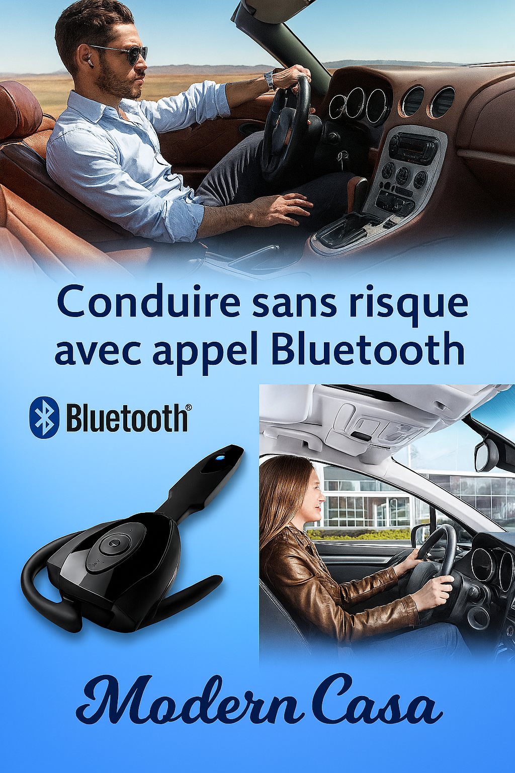 Écouteur/Micro Bluetooth  –  Pro Design ⚡